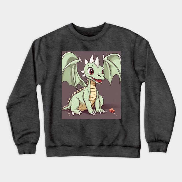 Cute baby dragon Crewneck Sweatshirt by Love of animals